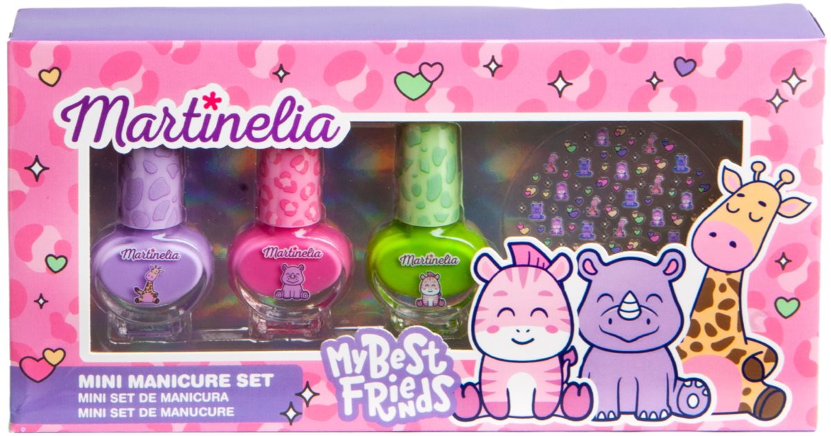 Martinelia My Best Friends Nail Polish & Stickers set di smalti per unghie  per bambini