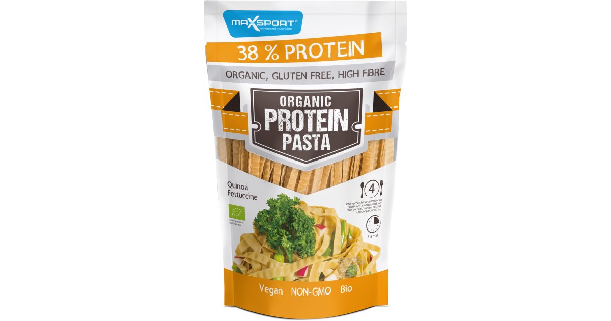 Max Sport Organic Protein Pasta Quinoa Fettuccine proteínové cestoviny