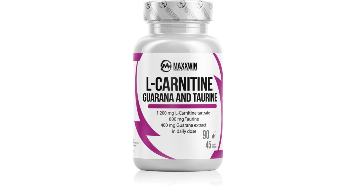 Maxxwin LCarnitine Guarana Taurine capsules pour favoriser la combustion des graisses notino.fr