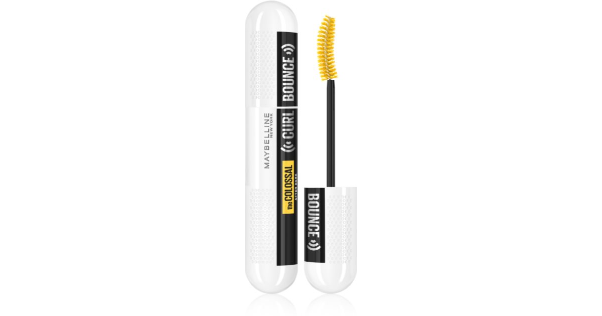 Dark Bounce Volumizing Colossal Mascara Curling Maybelline black Curl ultra After and The