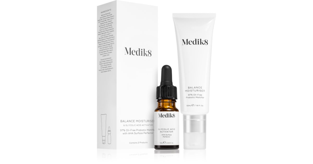 Medik8 Balance Moisturiser with Glycolic Acid Activator hydrating skin