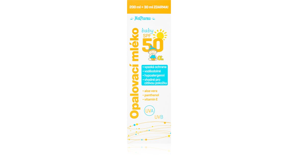 MedPharma Suntan Lotion SPF50 Baby protective sunscreen lotion for