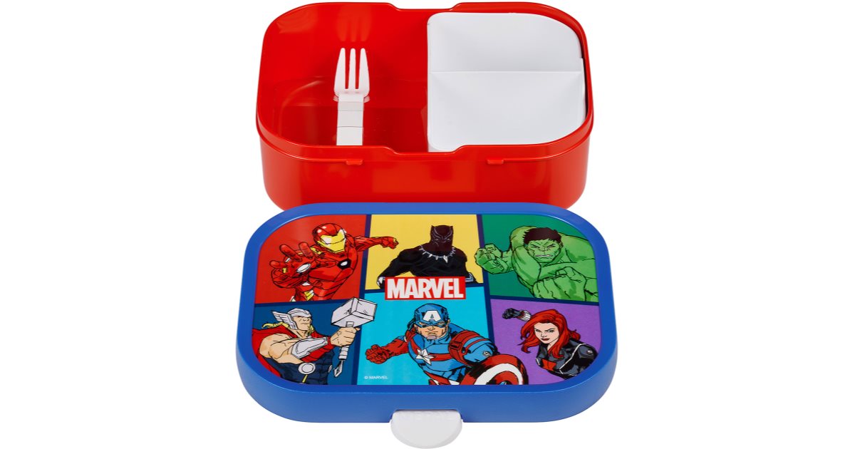 Boîte à Lunch Marvel Avengers Enfant + Gourde Aluminium - Sans BPA - Set Déjeuner École