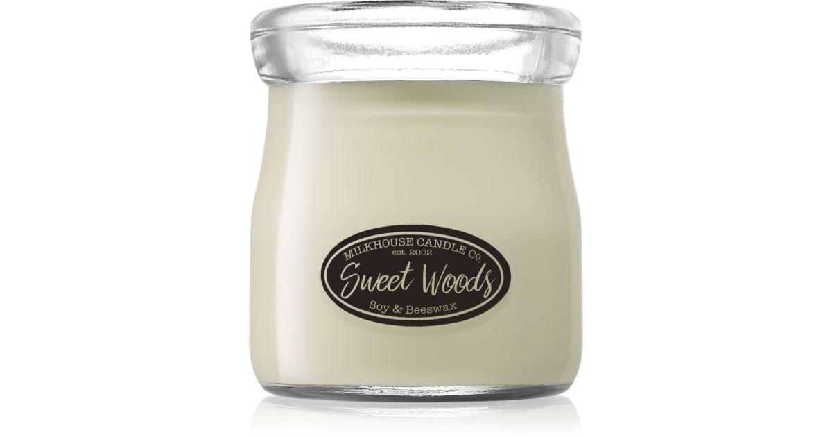 Milkhouse Candle Co. Creamery Sweet Woods scented candle Cream Jar
