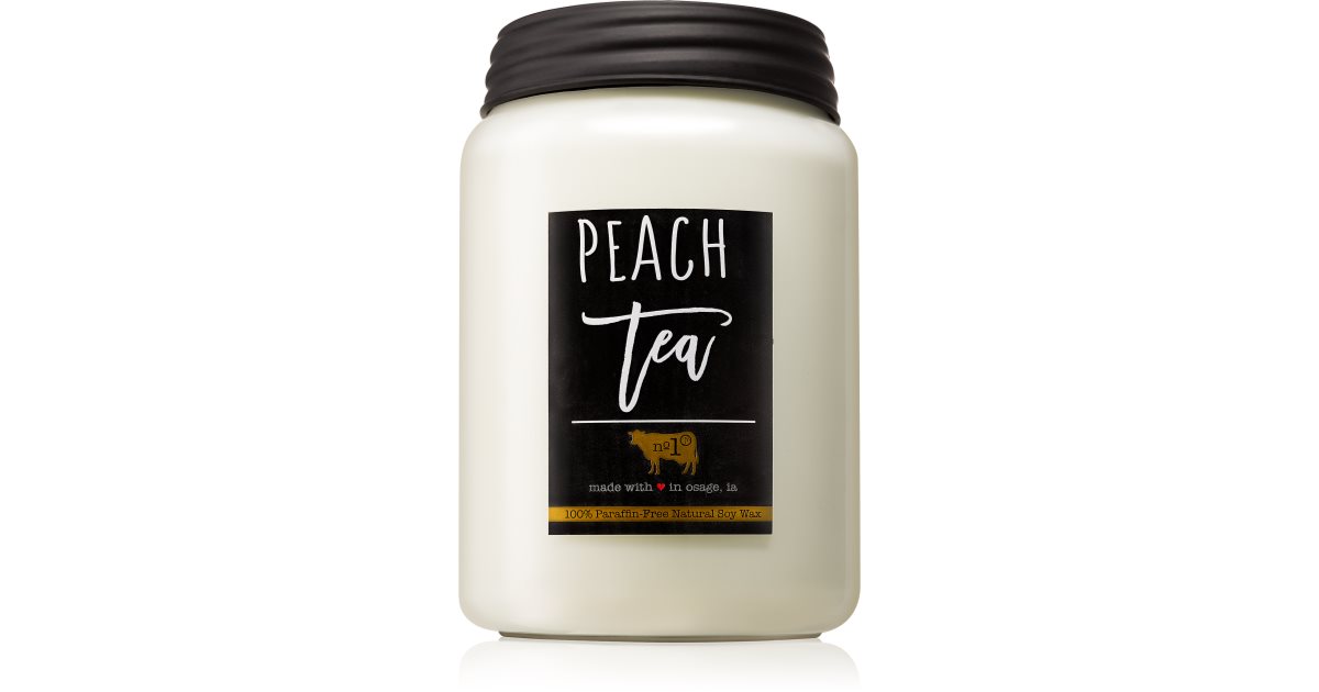 Milkhouse Candle Co. Farmhouse Peach Tea bougie parfumée Mason Jar