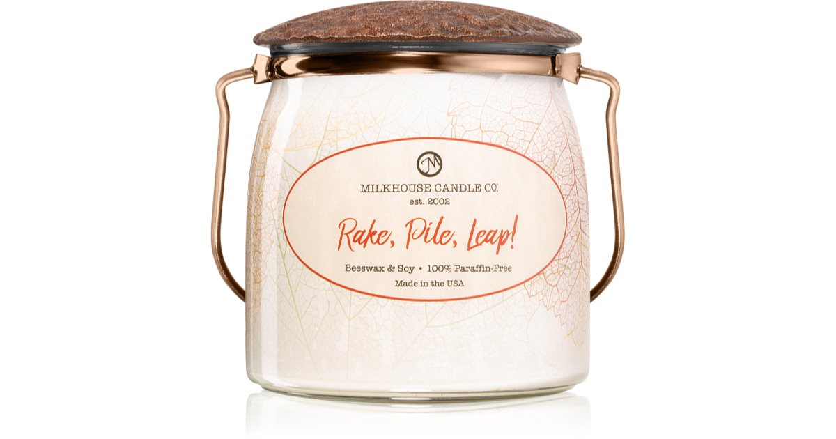 Milkhouse Candle Co. Creamery Rake, Pile, Leap! Duftkerze Butter Jar