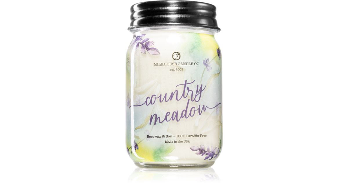 Milkhouse Candle Co. Farmhouse Country Meadow scented candle Mason Jar