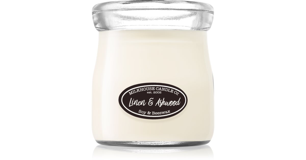 Milkhouse Candle Co. Creamery Linen & Ashwood kvapioji žvakė Cream Jar