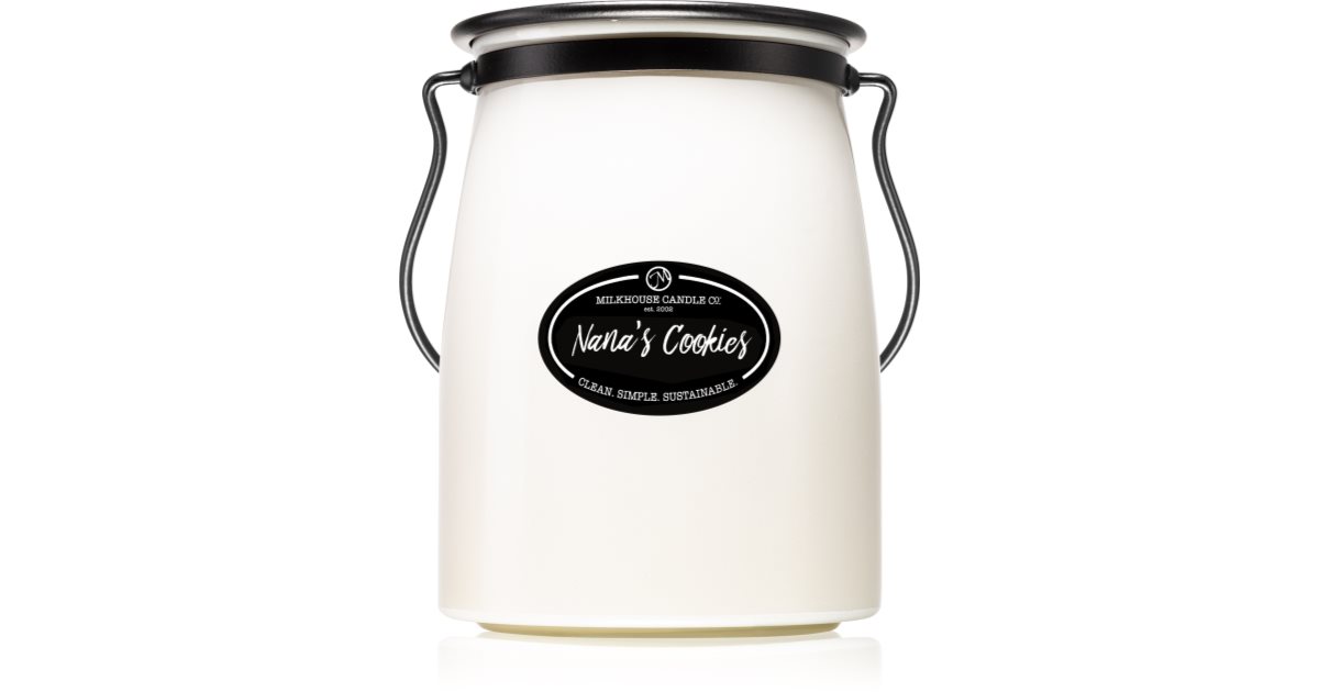 Milkhouse Candle Co. Creamery Nana's Cookies vela perfumada Butter Jar