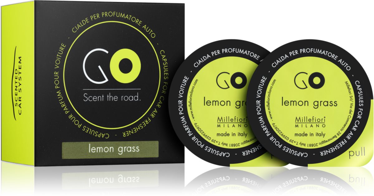 Millefiori Milano: ricarica profumatore auto GO: Lemon Grass