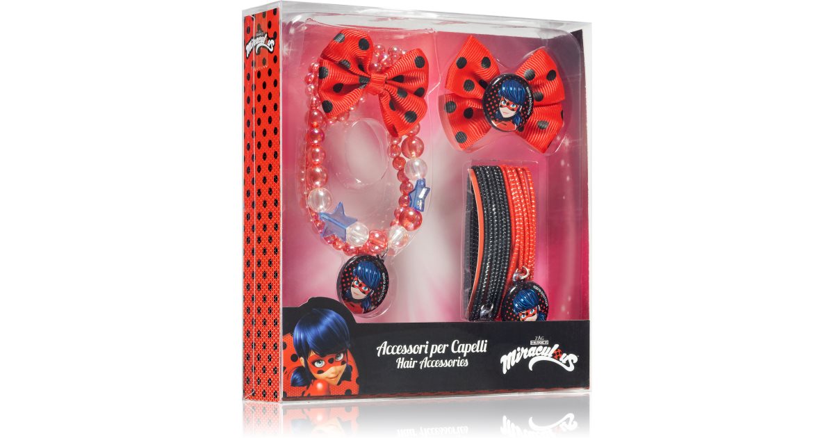 Miraculous Lady Bug Hair Accessories Set confezione regalo (per bambini)