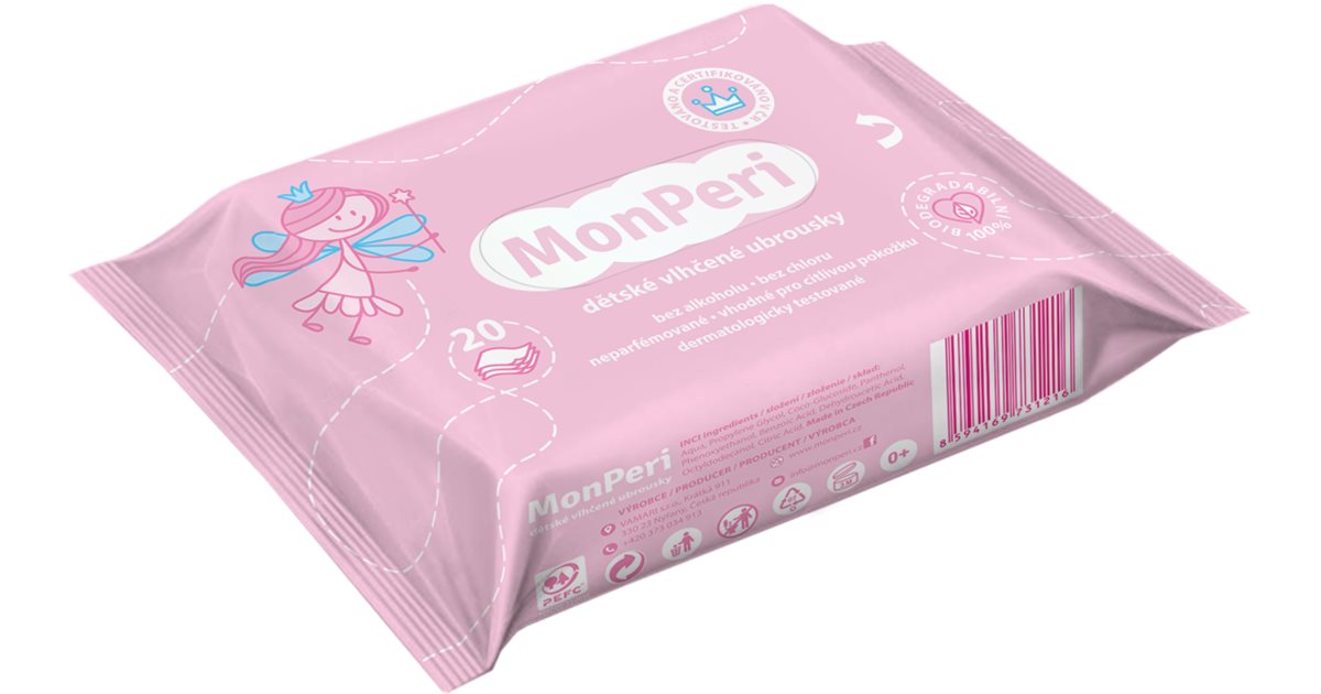 MonPeri Baby Wet Wipes våtservetter för barn notino.se