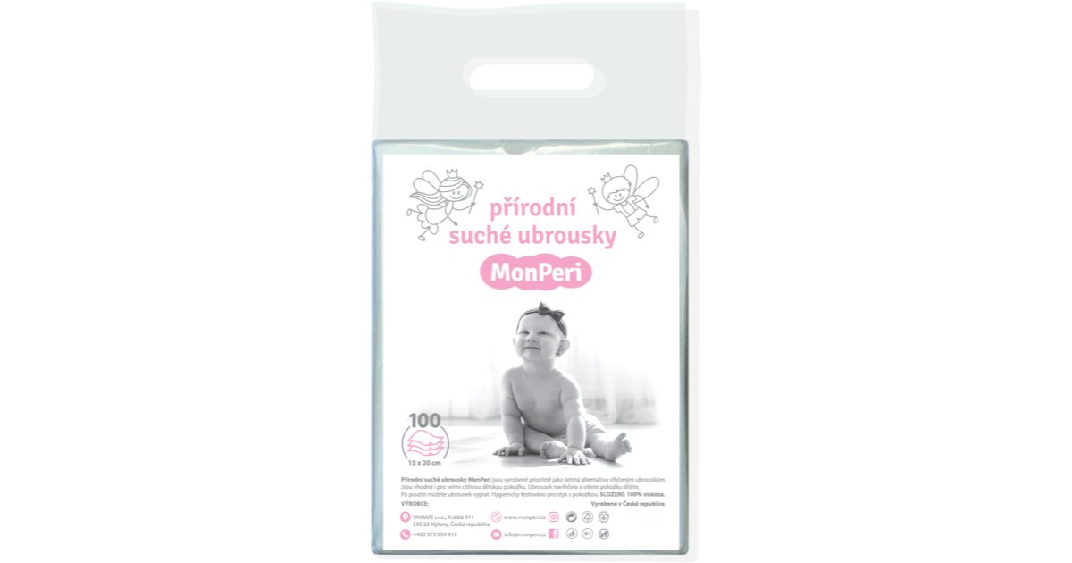 MonPeri Dry Baby Wipes lingettes nettoyantes pour bébé notino.fr