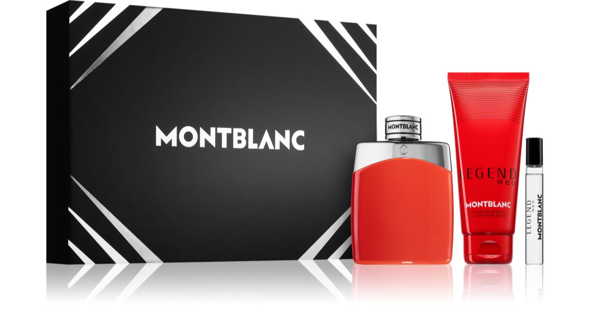 Mont Blanc Legend Red by Mont Blanc, 3 Piece Gift Set for Men