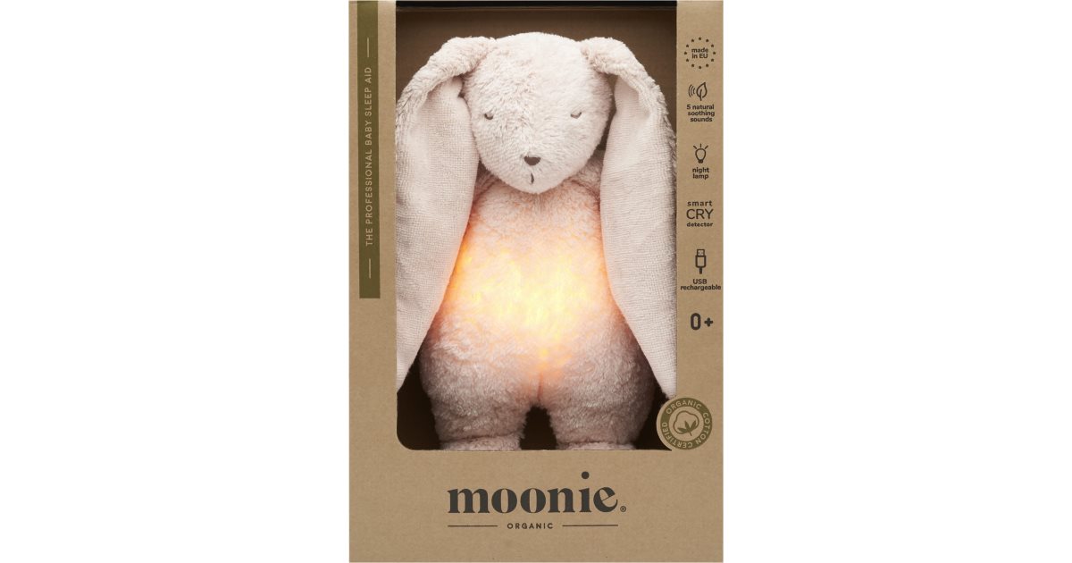 Moonie The Humming Friend 2.0 Organic Rose sleep toy with melody