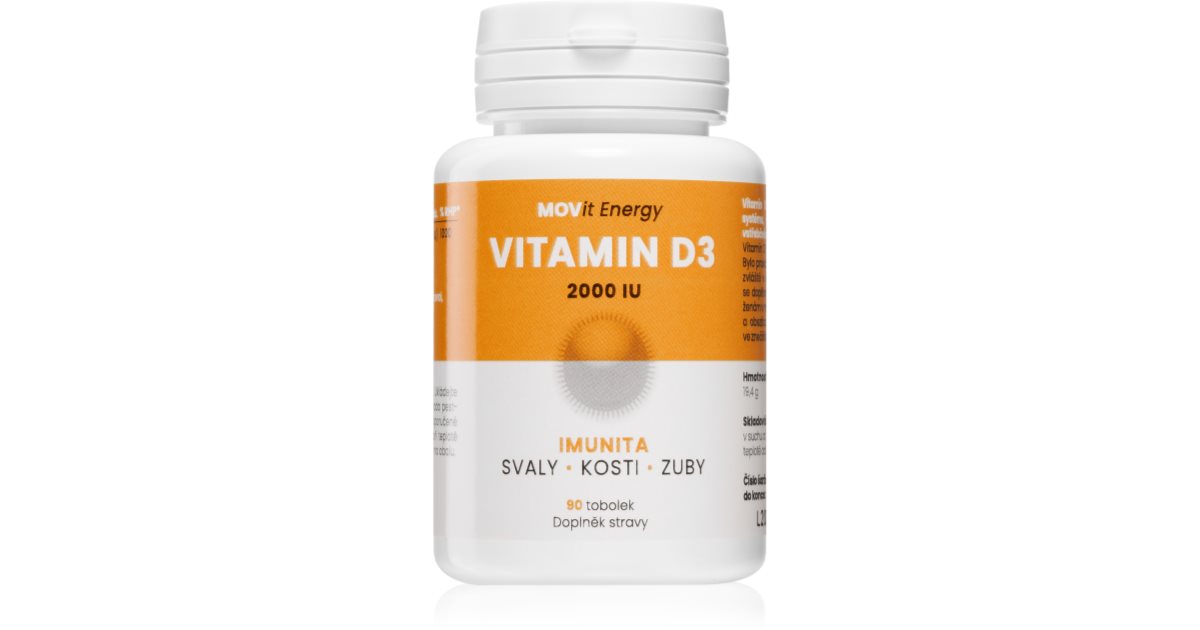 Movit Energy Vitamin D3 2000 I. U. 50mcg tobolky pro normální funkci