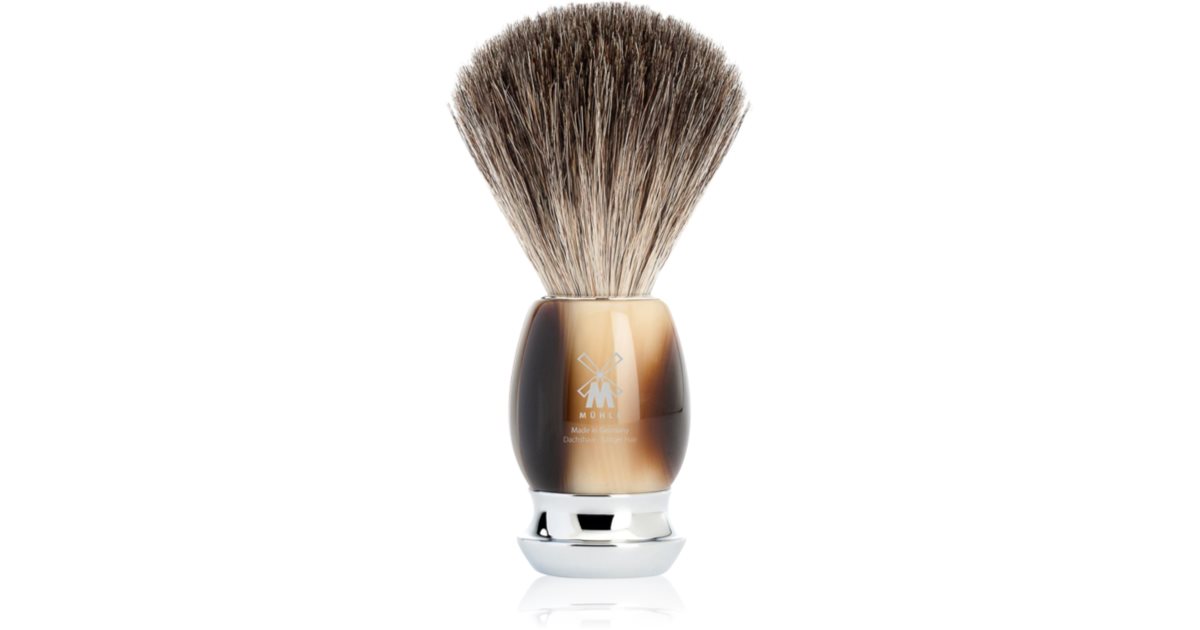 Brosse à Raser Erbe Solingen – Blaireau Pointes Argent, Manche Résine, Taille M