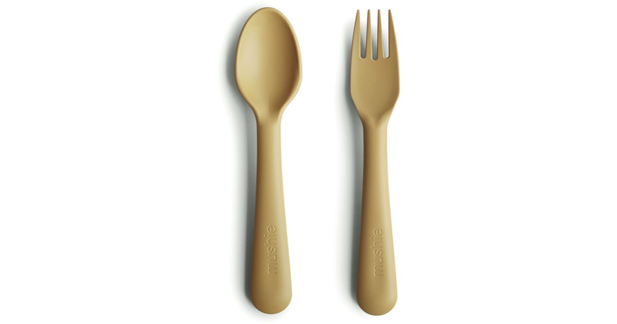 Mushie Fork and Spoon Set cutlery notino.co.uk