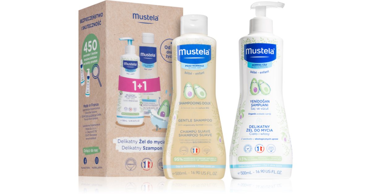 Mustela Shampoo doccia delicato capelli fini neonato bebè