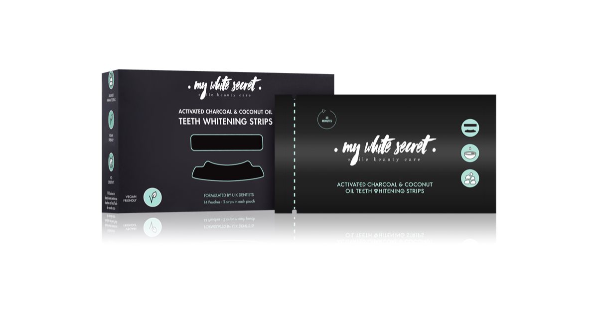 My White Secret Charcoal and Coconut Oil bandes blanchissantes pour les dents notino.be