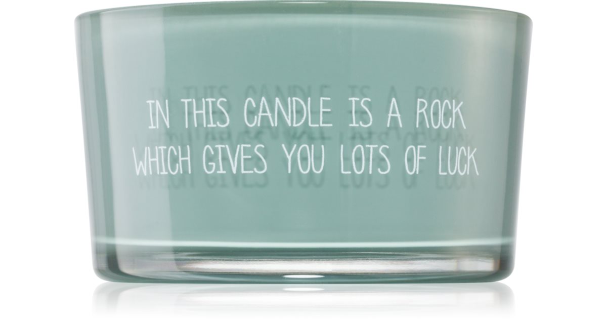 My Flame Candle With Crystal A Rock Which Gives You Lots Of Luck