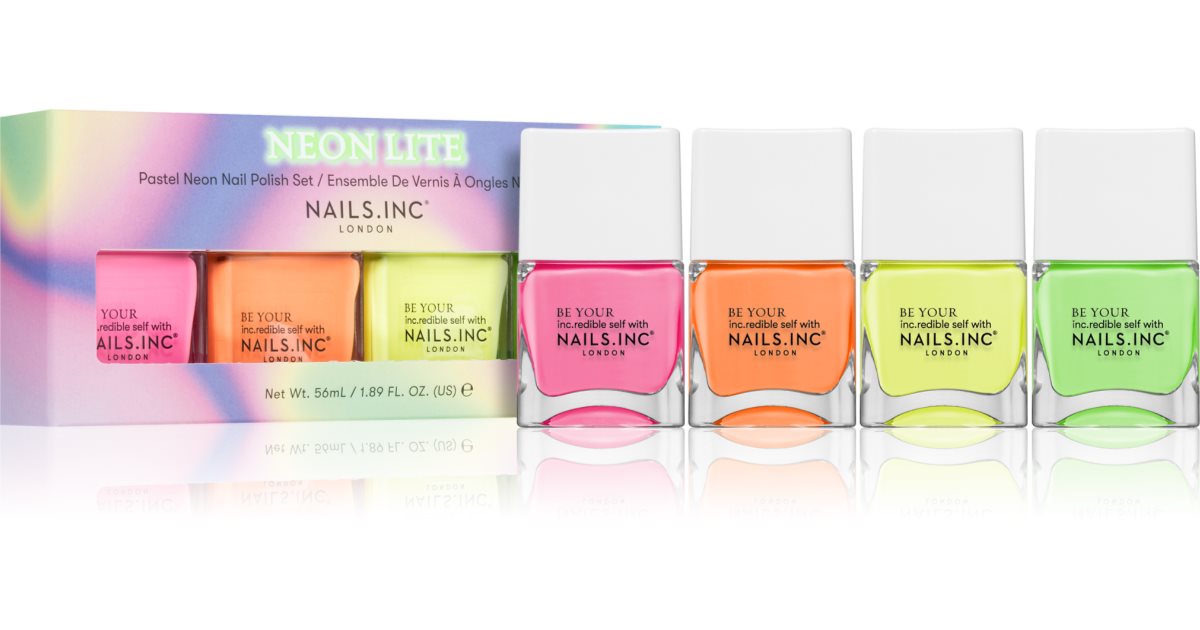 Nails Inc. Neon Lite Nail Polish Set комплект лак за нокти notino.bg