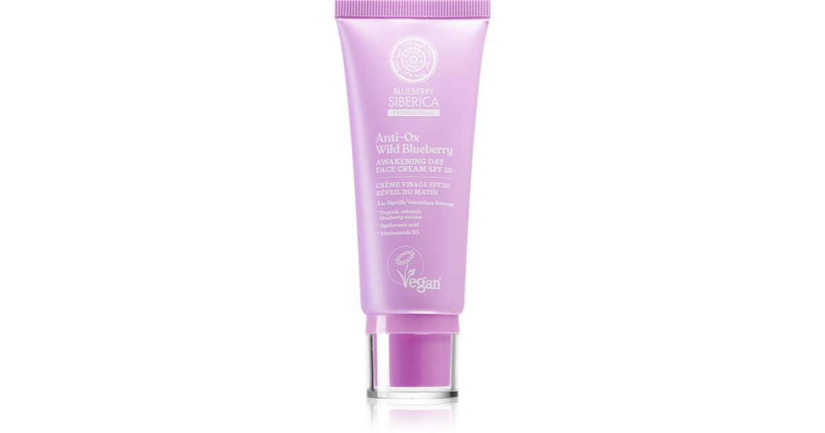Natura Siberica Anti-Ox Wild Blueberry creme de dia para o rosto SPF 20 ...
