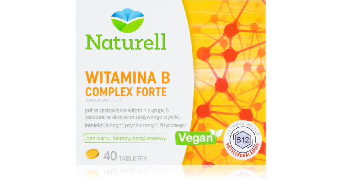 Naturell Witamina B Complex Forte Tabletki Dla Redukcji Zmęczenia I ...