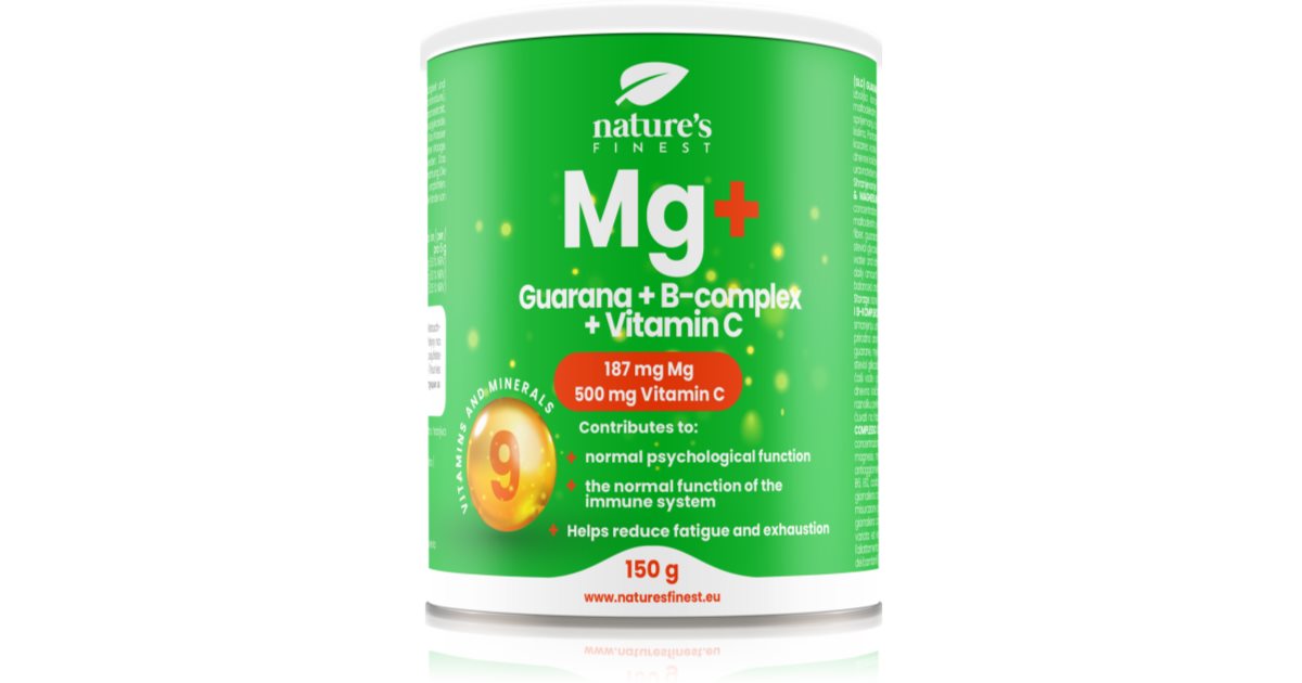 Natures Finest Guarana & Magnesium & B-complex & Vitamin C Mineral- Und ...