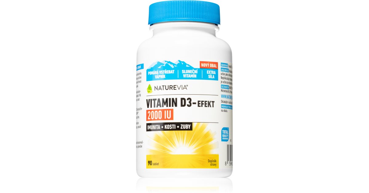 NatureVia Vitamin D3 Efekt 2000 IU tablety pro podporu imunitního