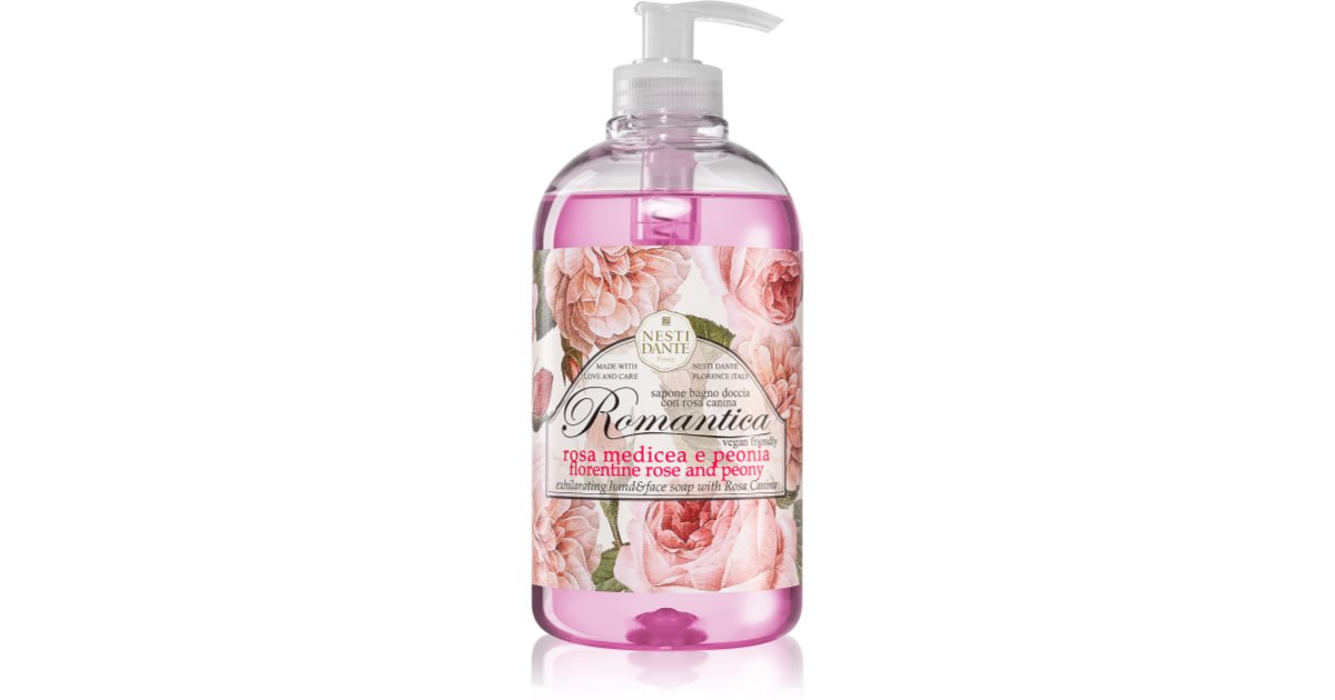 Nesti Dante Romantica Rosa Medicea e Peonia sapone liquido per le mani