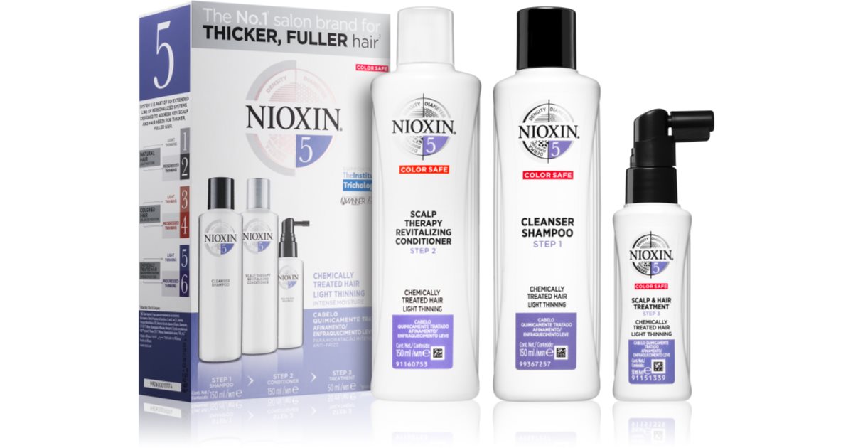 Nioxin System 5 Color Safe Chemically Treated Hair Light Thinning ...