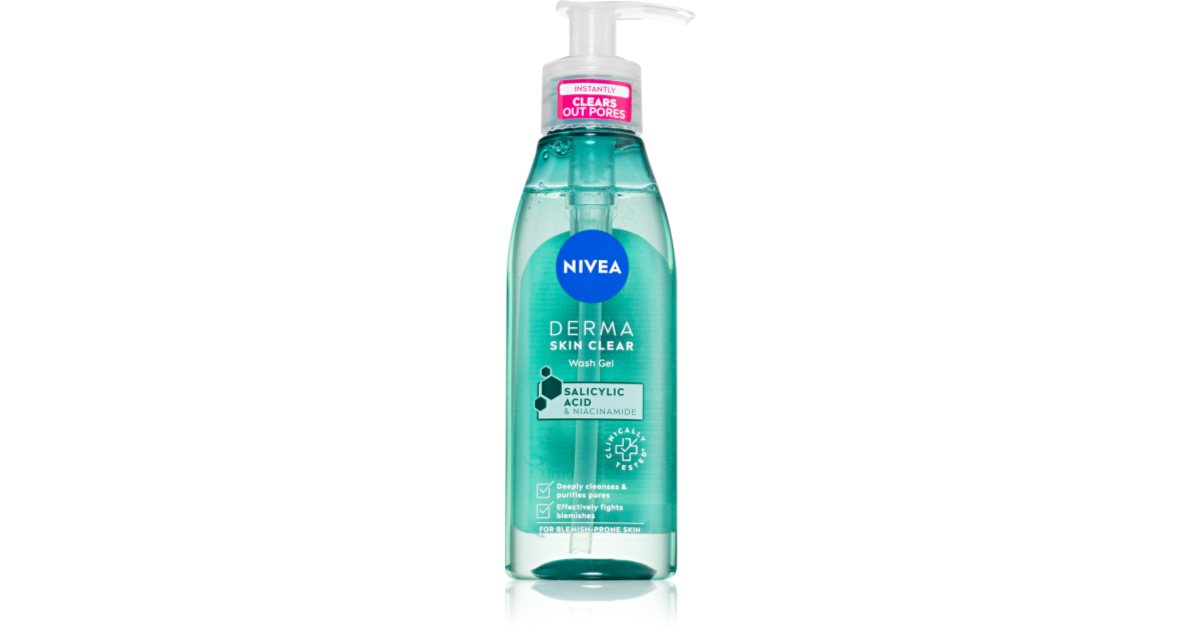 Nivea Derma Skin Clear gel facial cleanser | notino.co.uk