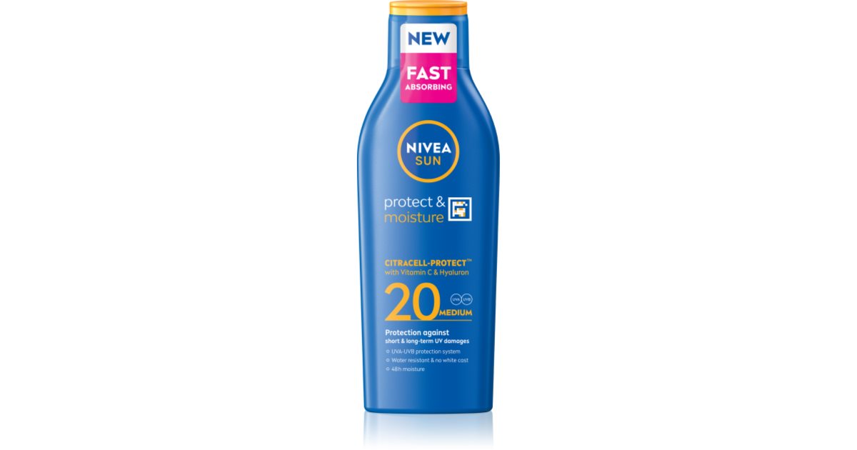 NIVEA Sonnenmilch LSF 20 – 1er Pack (1 X 400 Ml), Zuverlässiger Sonnenschutz