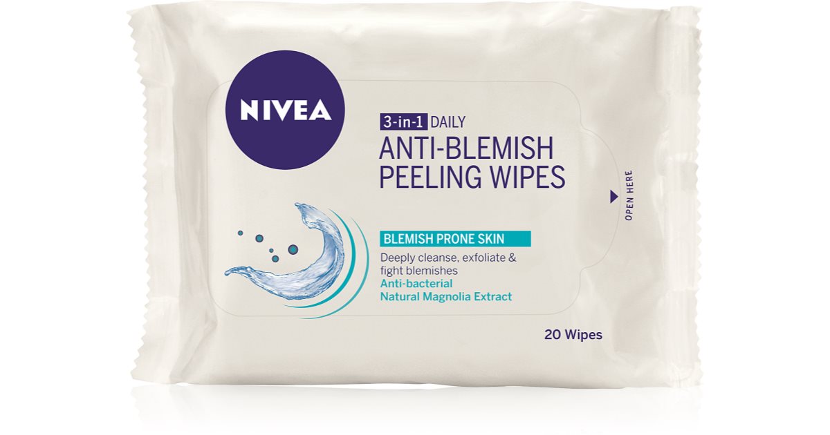 Nivea Visage Pure Effect Deep Cleansing Peeling Wipes 3 In 1 Uk