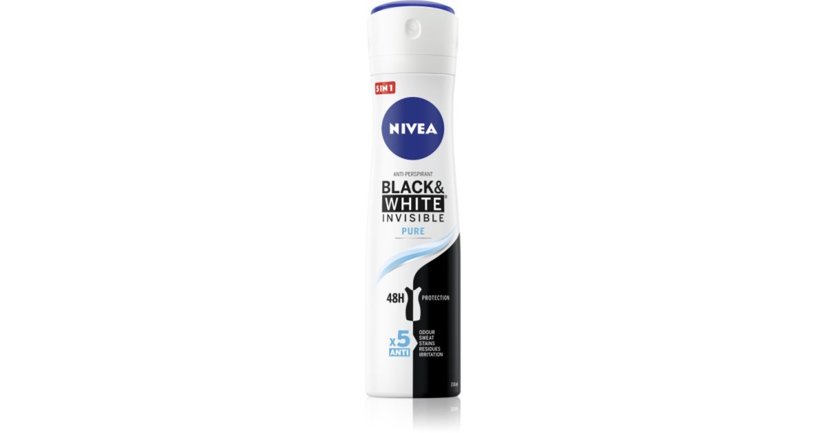 Deo Das Keine Gelben Flecken Macht NIVEA Invisible Black & White Pure Antitranspirant-Deo gegen weiße und