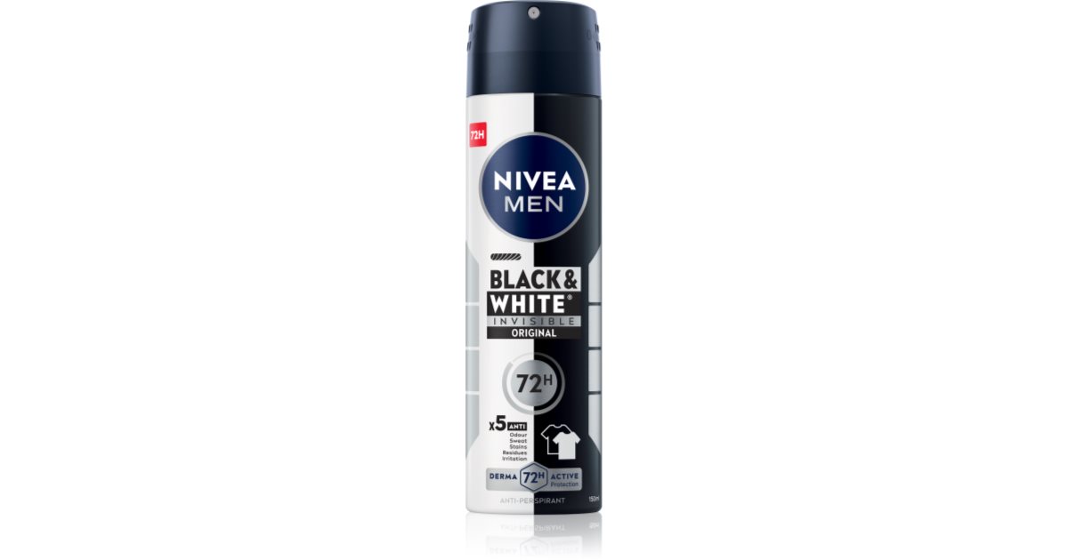 NIVEA Black & White Invisible 15本 Nivea Black & White Black Invisible Original Deo Roll-On, 6