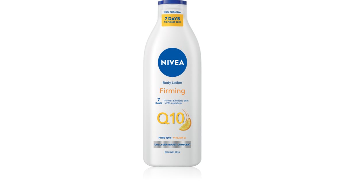 NIVEA Körpermilch Festigkeit Q10 – Straffende Feuchtigkeitspflege Mit Q10 & Vitamin C, 250 Ml