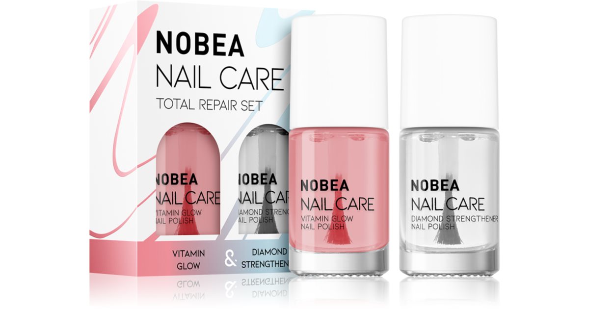 NOBEA Nail Care Diamond Strength Set nagų lakų rinkinys Total repair