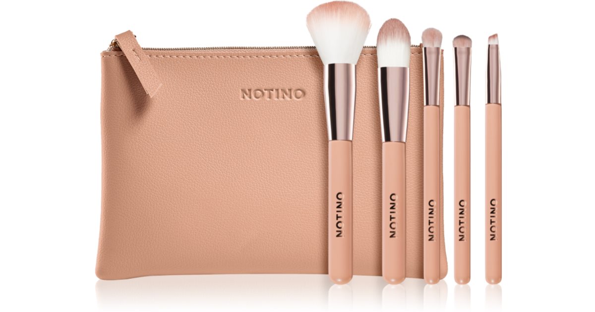 Notino Glamour Collection Travel Brush Set with Pouch conjunto de