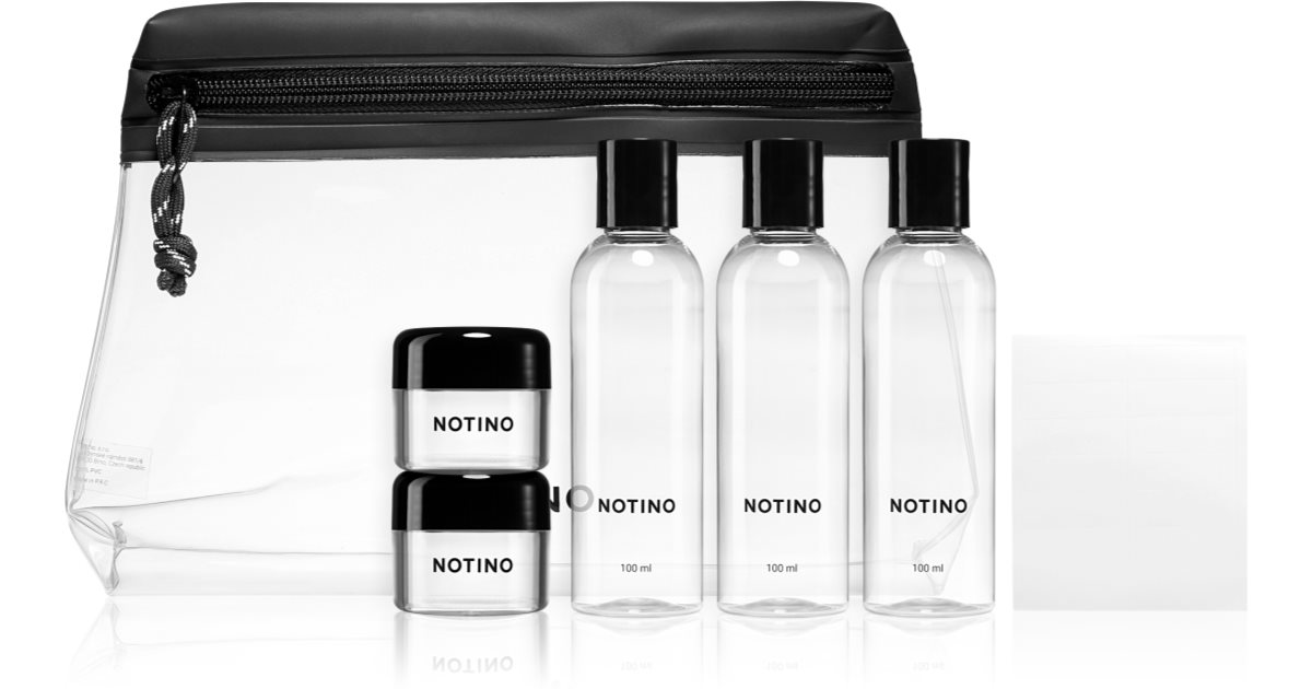 Notino Travel Collection Set of travel bottles with stickers set da viaggio  di 5 contenitori vuoti in beauty case e adesivi