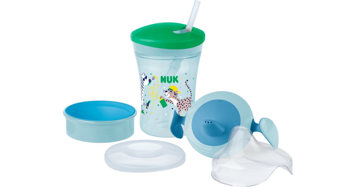 Vaso Agua Bebe 6 Meses NUK Learn To Drink Set De Tazas Para Sorber | Biberón Entrena Con Boquilla Blanda 6m Magic Cup A Prueba De Derrames De 360 8m Y Action