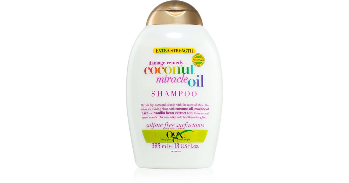 OGX Coconut Miracle Oil starkendes Shampoo fur beschadigtes Haar mit Kokosol Notino