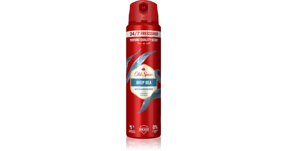 Old Spice Deep Sea Deodorant Bodyspray 150 Ml – 48h Frische, Ohne Aluminiumsalze, Gegen Weiße & Gelbe Flecken