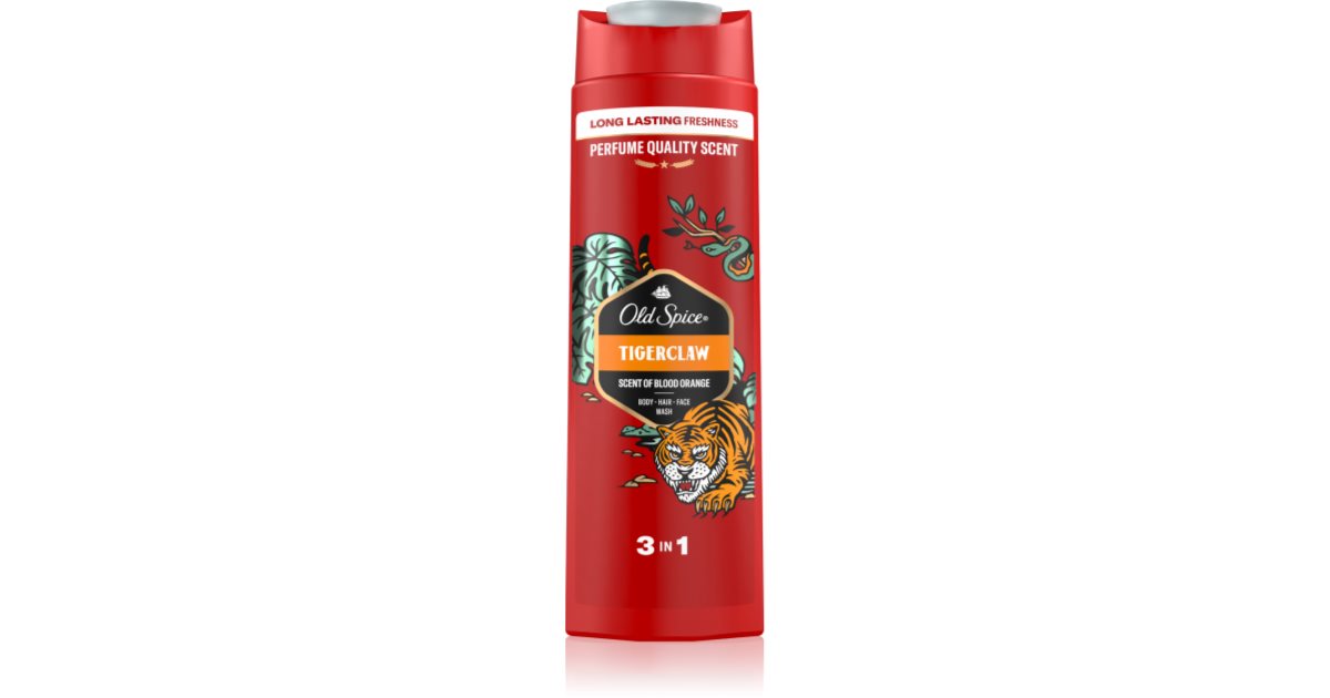 Old Spice Tigerclaw shower gel for face, body, and hair for men