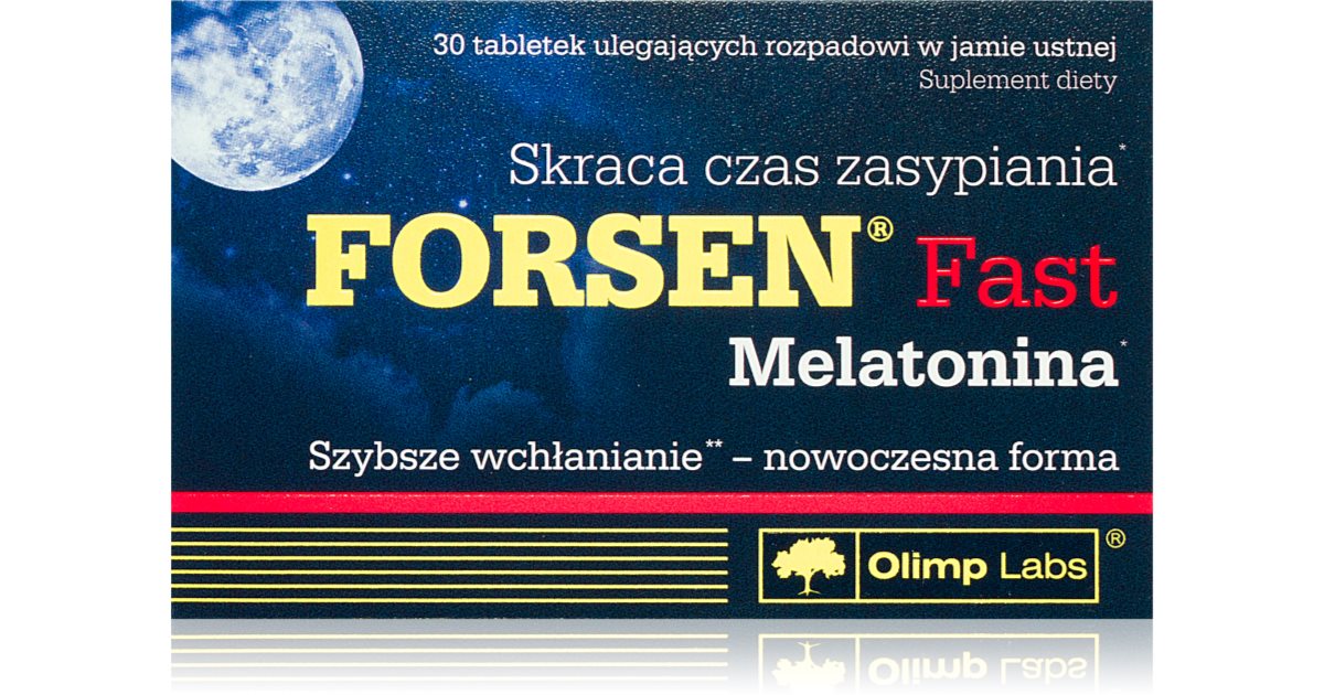 Olimp Forsen® Fast Melatonina Tabletki Rozpuszczalne Przy Problemach Ze ...