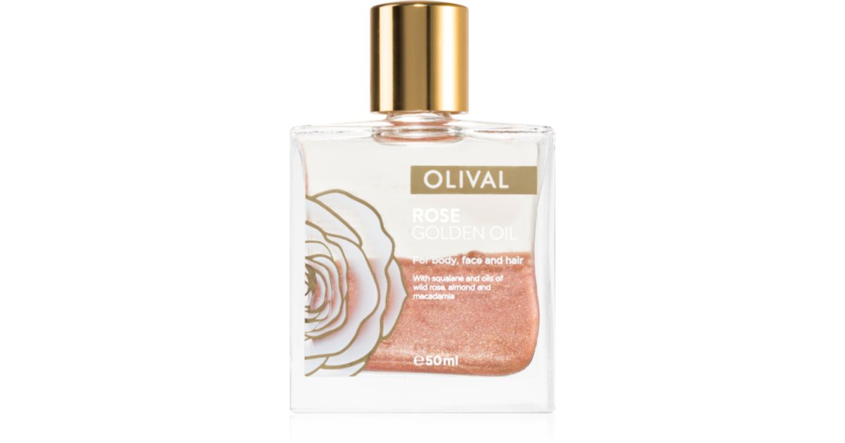 Olival Rose Gold óleo Com Purpurinas Para Rosto Corpo E Cabelo Notinopt 