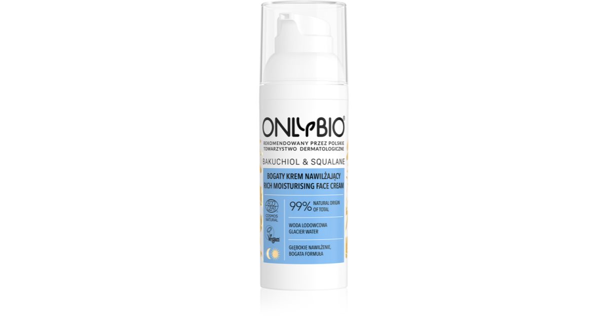 Bakuchiol und Squalan Eco regenerierende Gesichtscreme 50 ml - NUR BIO main image 1