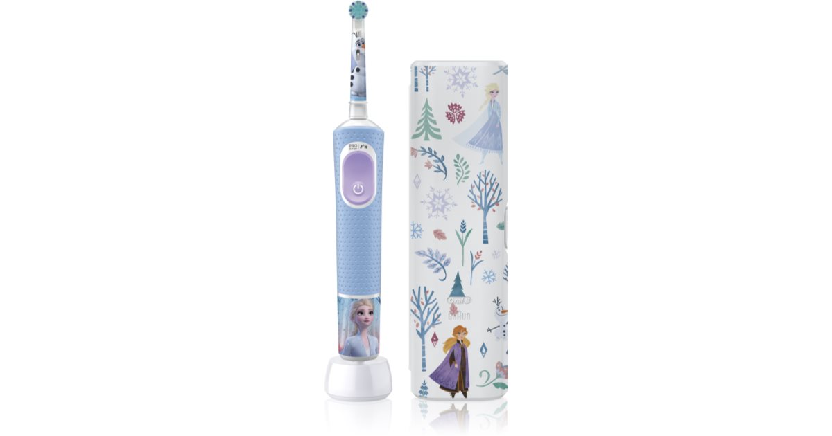 Oral-B Kids Cepillo Eléctrico Recargable Frozen II con Estuche de Viaje
