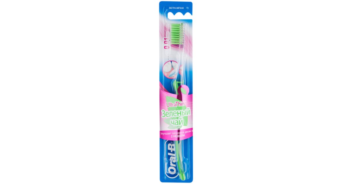 Oral B Ultra Thin Green Tea Toothbrush Extra Soft notino.co.uk